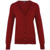 Women's button-through knitted cardigan Burgundy