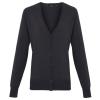 Women's button-through knitted cardigan Charcoal