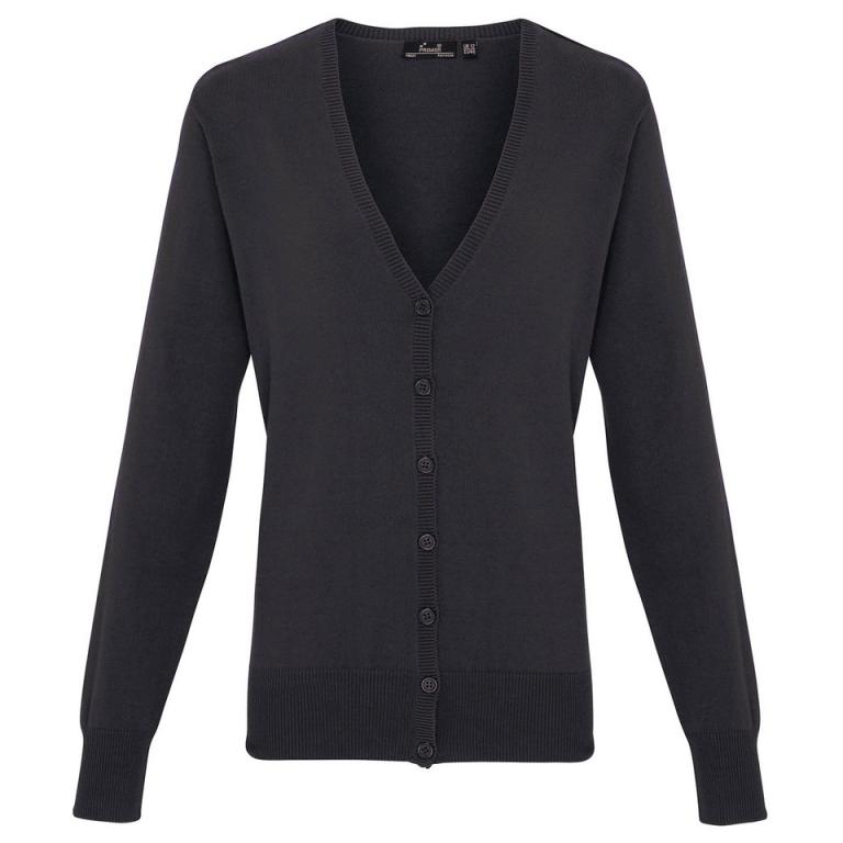 Women's button-through knitted cardigan Charcoal