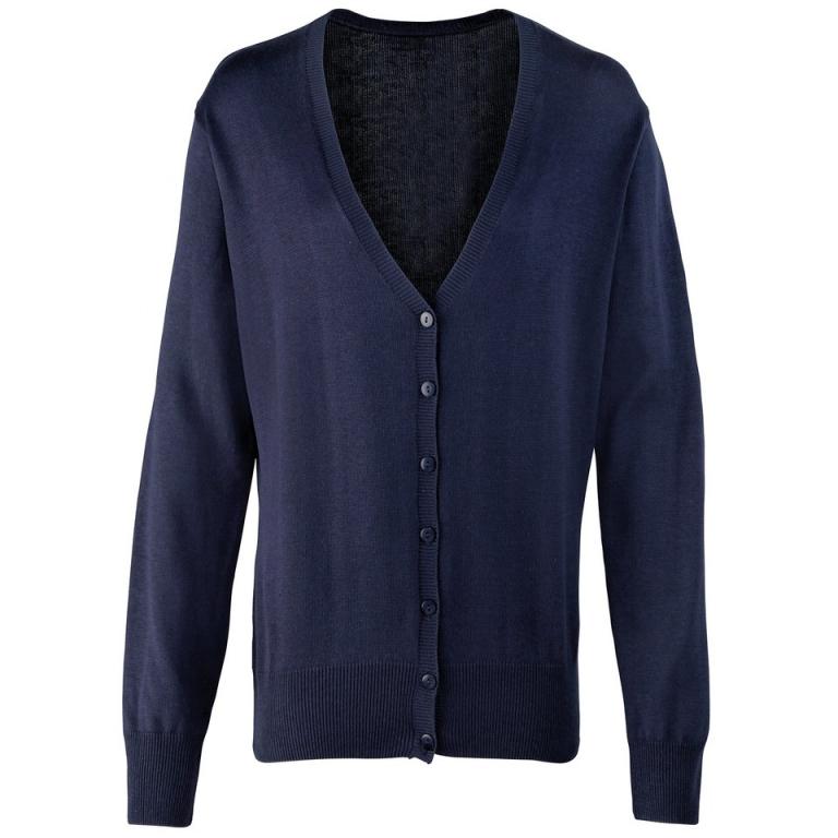 Women's button-through knitted cardigan Navy