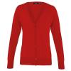 Women's button-through knitted cardigan Red