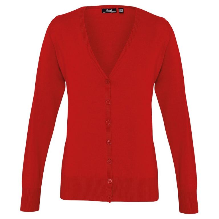 Women's button-through knitted cardigan Red