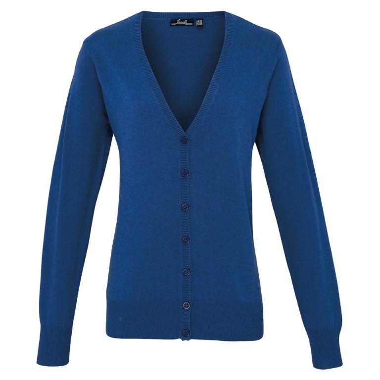 Women's button-through knitted cardigan Royal