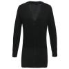 Women's longline knitted cardigan Black