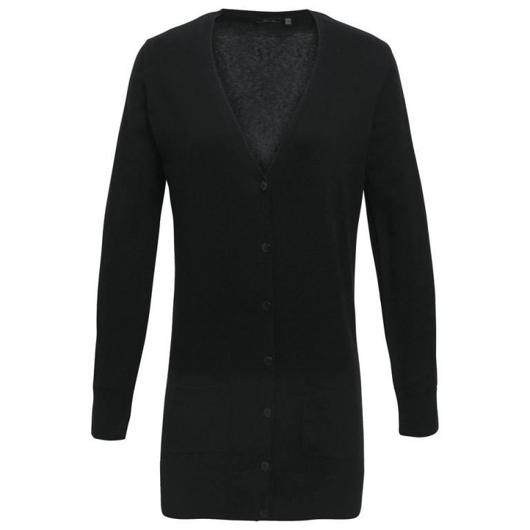 Women's longline knitted cardigan Black