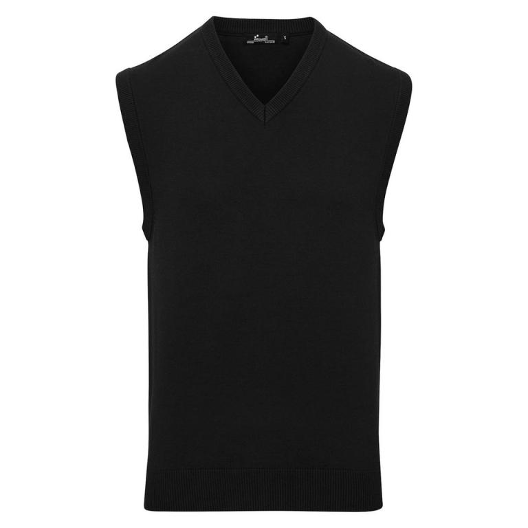 Sleeveless knitted sweater Black