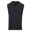 Sleeveless knitted sweater Charcoal