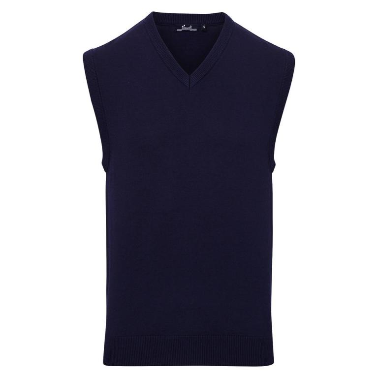 Sleeveless knitted sweater Navy