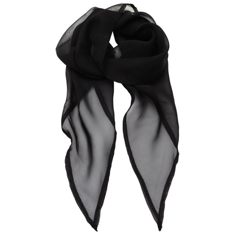 'Colours' Chiffon scarf Black