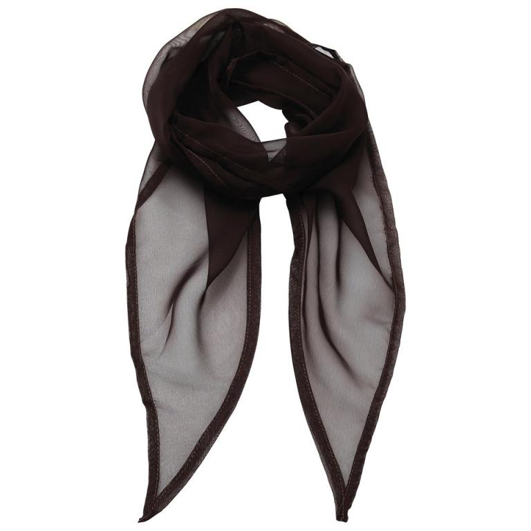 'Colours' Chiffon scarf Brown