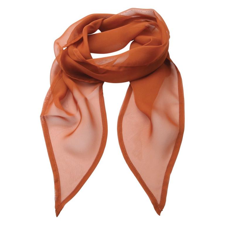 'Colours' Chiffon scarf Chestnut