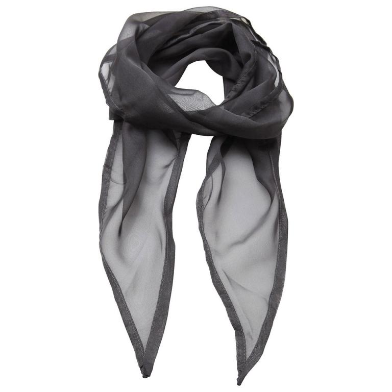 'Colours' Chiffon scarf Dark Grey