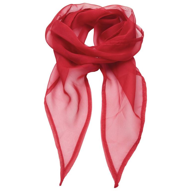 'Colours' Chiffon scarf Red