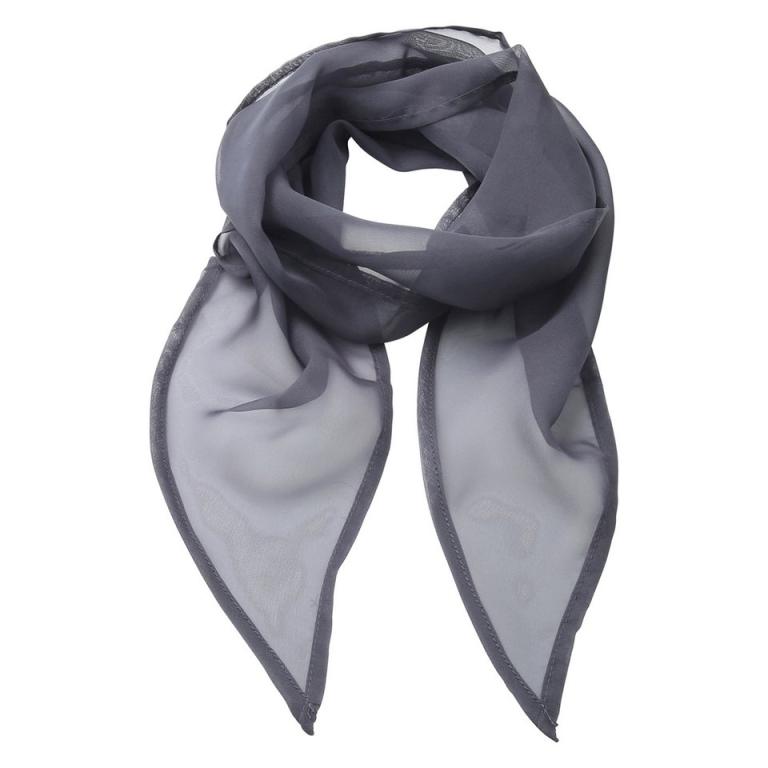 'Colours' Chiffon scarf Steel