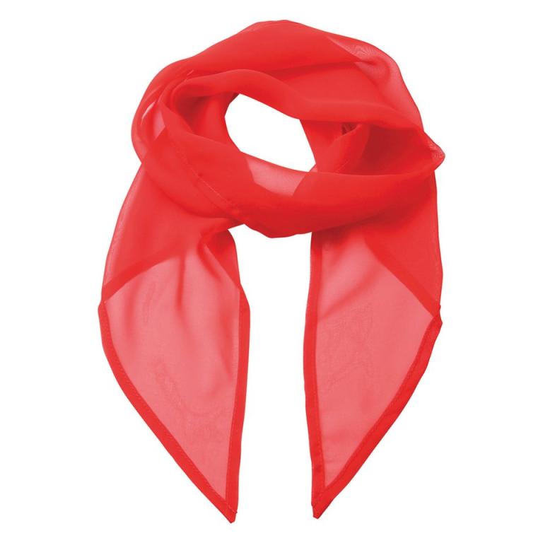 'Colours' Chiffon scarf Strawberry Red