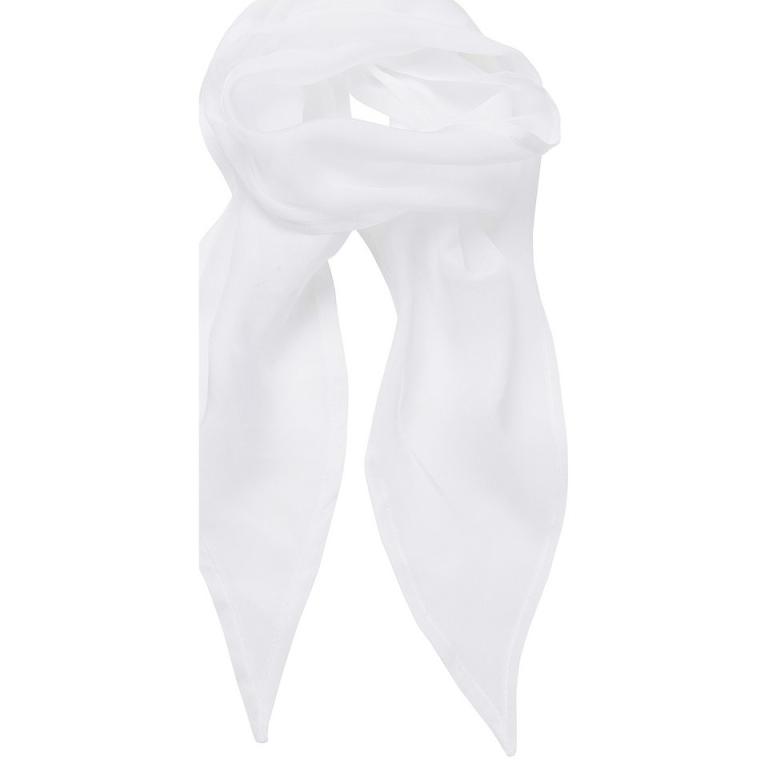 'Colours' Chiffon scarf White