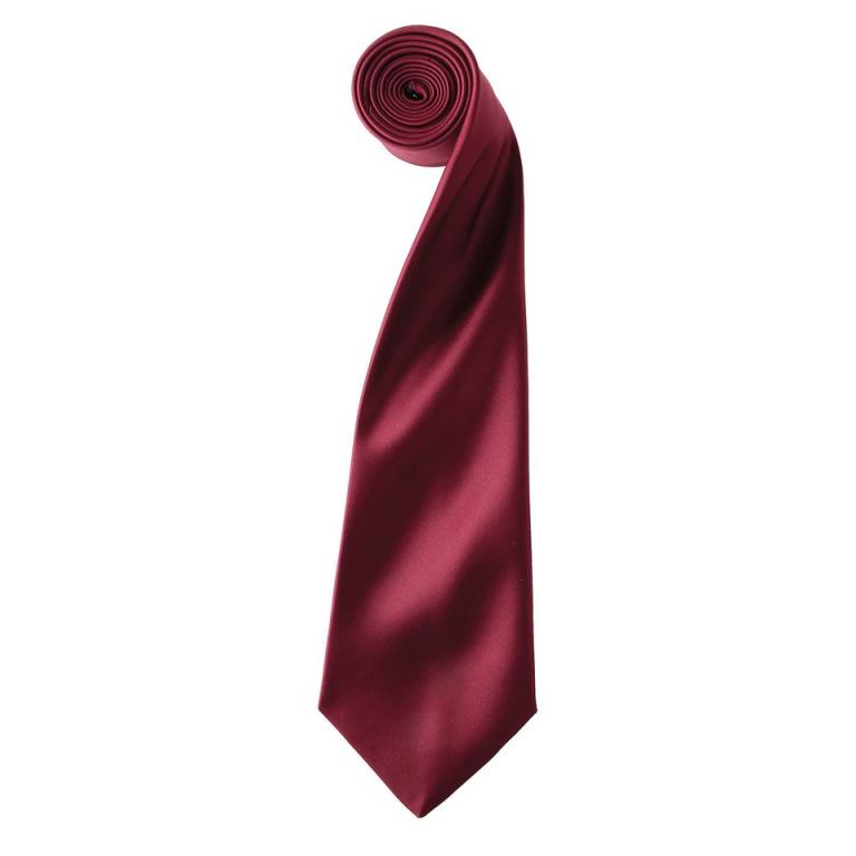 'Colours' satin tie Burgundy