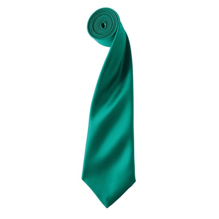 'Colours' satin tie Emerald