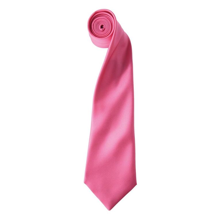 'Colours' satin tie Fuchsia