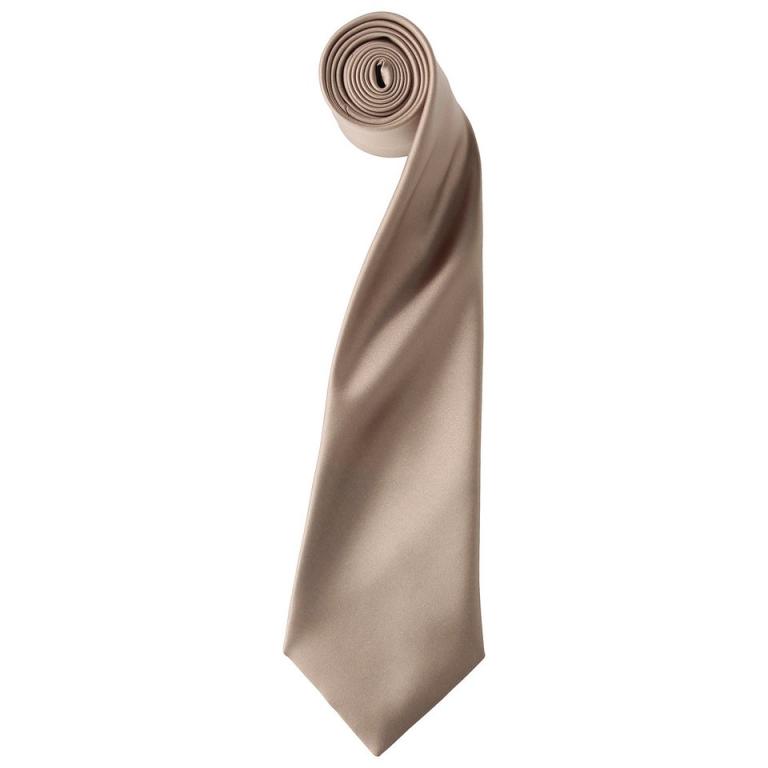 'Colours' satin tie Khaki