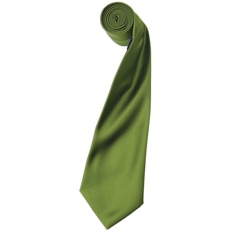 'Colours' satin tie OasisGreen