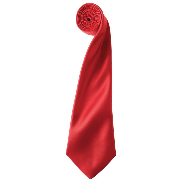 'Colours' satin tie Red