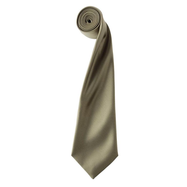 'Colours' satin tie Sage