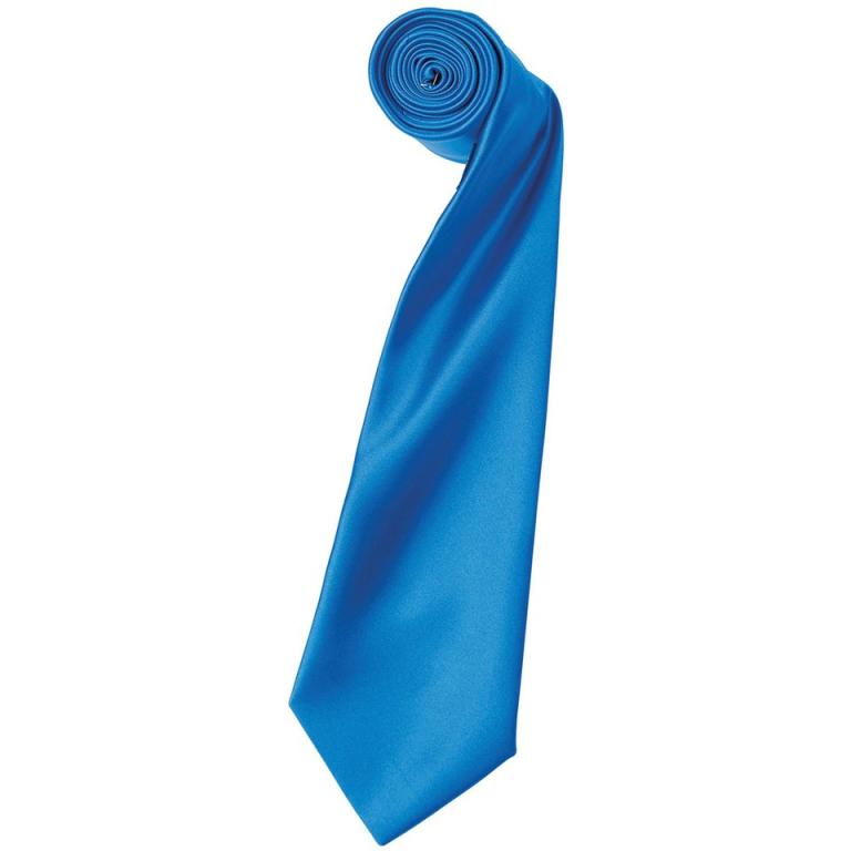 'Colours' satin tie Sapphire