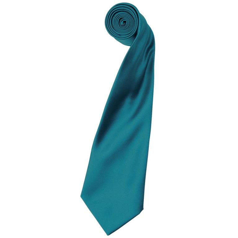 'Colours' satin tie Teal