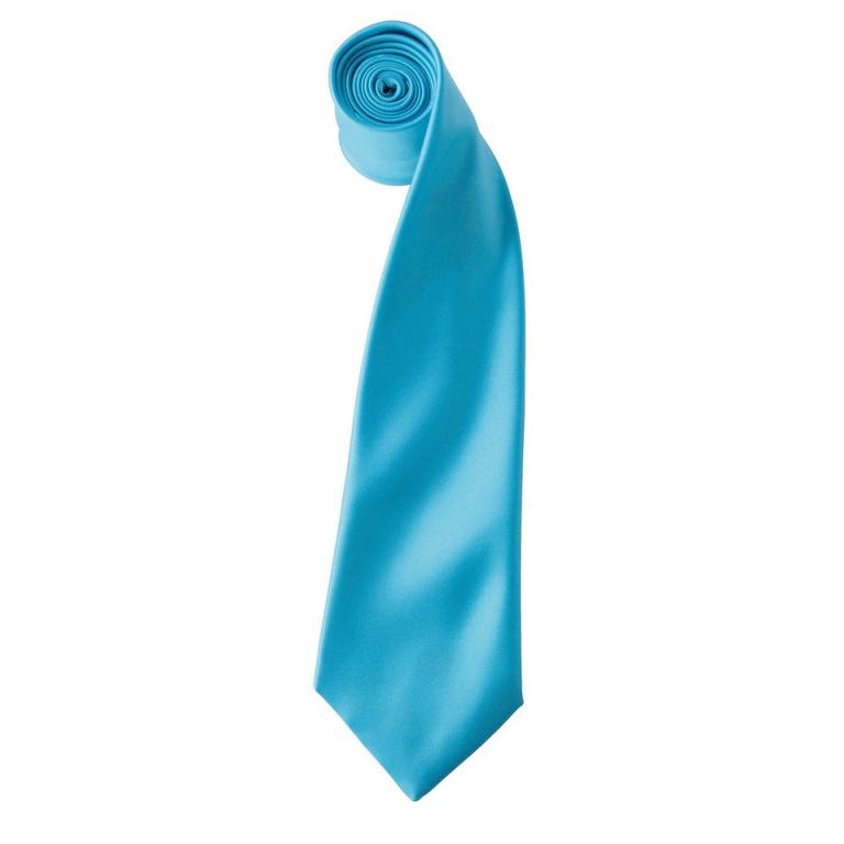 'Colours' satin tie Turquoise