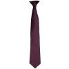 'Colours' satin clip tie Aubergine