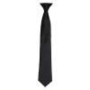 'Colours' satin clip tie Black