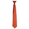 'Colours' satin clip tie Chestnut