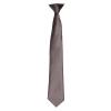 'Colours' satin clip tie Dark Grey