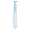 'Colours' satin clip tie Light Blue