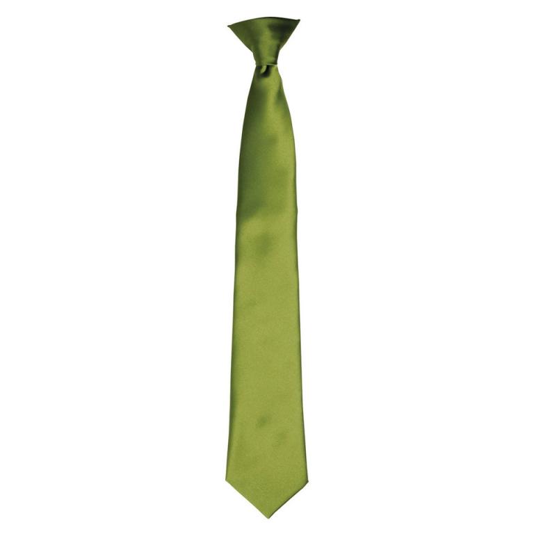 'Colours' satin clip tie Oasis Green