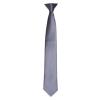 'Colours' satin clip tie Steel