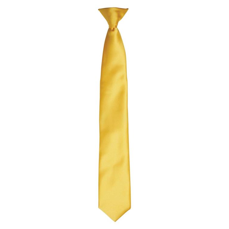 'Colours' satin clip tie Sunflower