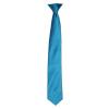 'Colours' satin clip tie Teal