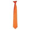 'Colours' satin clip tie Terracotta