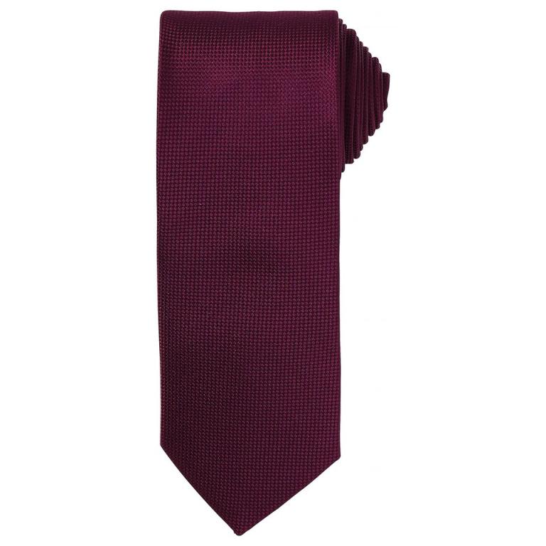 Micro waffle tie Aubergine