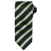 Waffle stripe tie Black/Lime