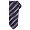 Waffle stripe tie Black/Rich Violet