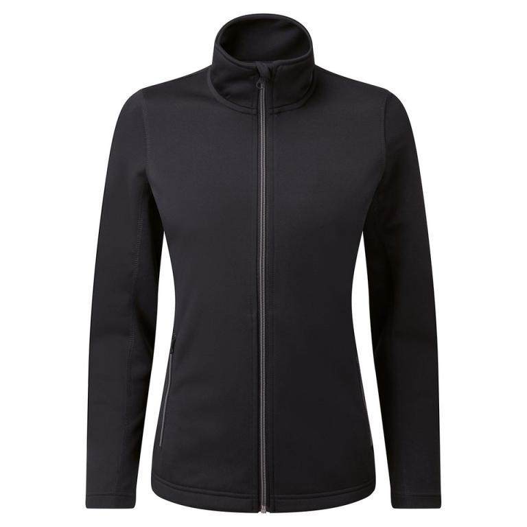 Women's spun dyed sustainable zip-through sweatshirt Black