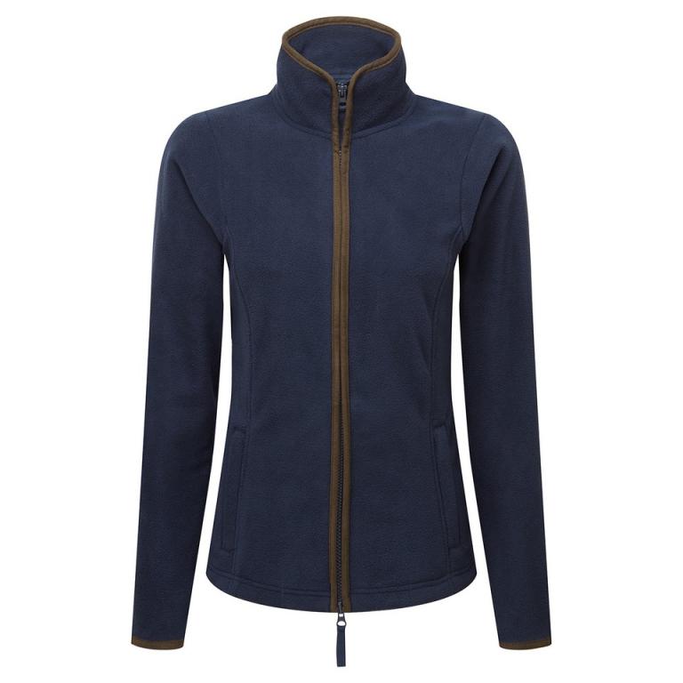 Women’s artisan fleece jacket Navy/Brown