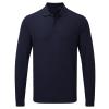 ‘Essential’ unisex long sleeve workwear polo shirt Navy