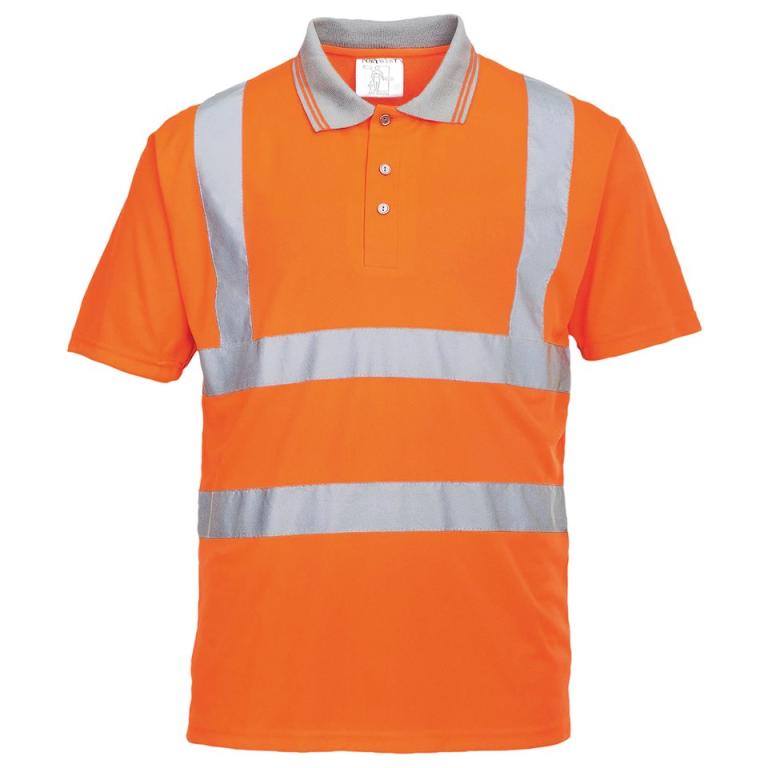 Hi-vis short sleeved polo (S477/RT22) Orange