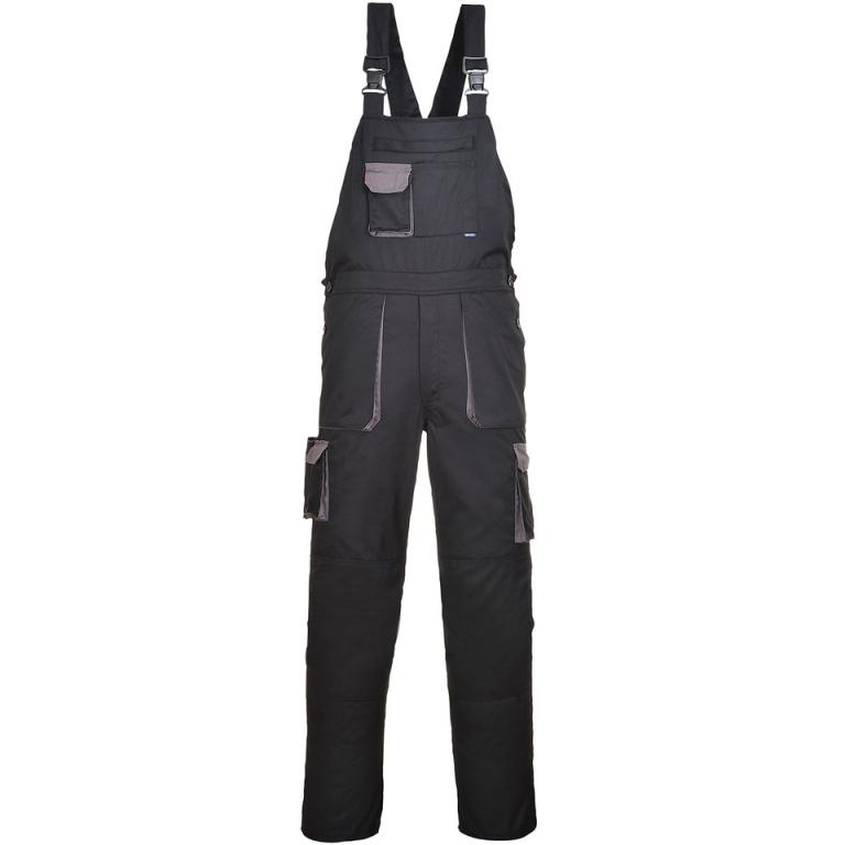 Portwest Texo contrast bib and brace (TX12) Black/Grey