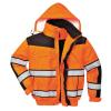 Hi-vis classic bomber jacket (C466) Orange/Black