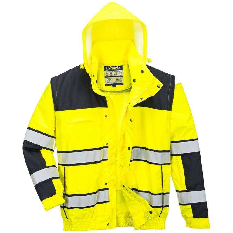 Hi-vis classic bomber jacket (C466) Yellow/Black